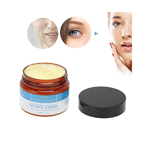 Crème pour le Visage, Blanchissant Réduire les Rides Rétrécir les Pores Crème pour le Visage au Rétinol Promouvoir le Collagè