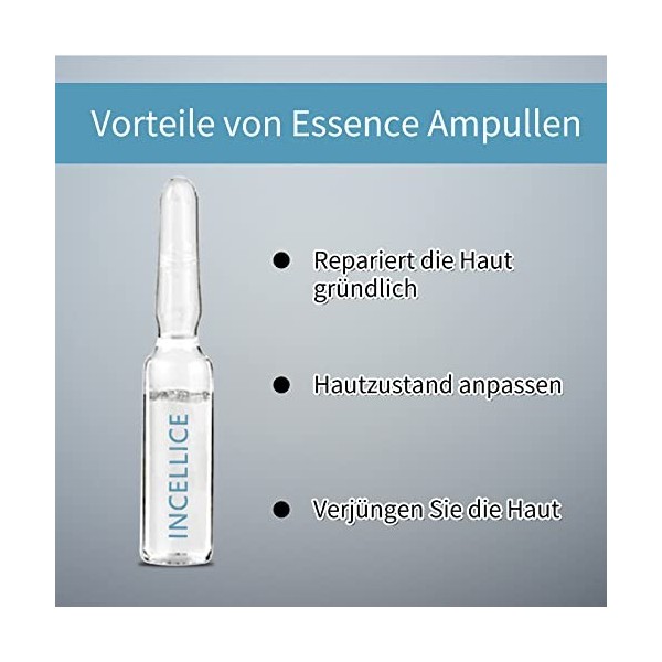 INCELLICE Sodium Hyaluronate Skin Repair Ampoules D’hydratation Microneedling Sérum Pour la Peau du Visage Hydratant Ingrédie