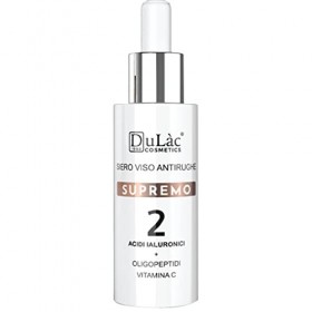 Serum Visage Acide Hyaluronique Dulàc SUPREMO action Anti-Rides, enrichi en Vitamine C, Peptides Anti-âge, Aloès et Protéines