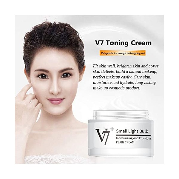 V7 Toning Light Cream Blanchissant Skincare Hydratant Femmes Visage Crème Produits de Soins de La Peau Anti Acné Blanchiment 