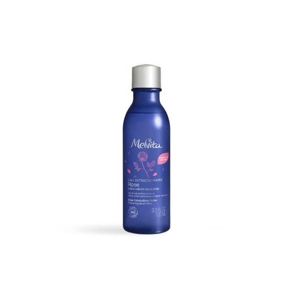 Melvita Lotion Hydratante Sérum Eau Extraordinaire De Rose Intense Soin Booster DHydratation Vegan, Flacon 100 Ml