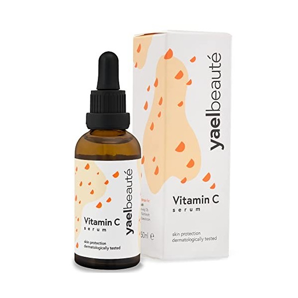 Sérum Visage avec Vitamine C & Acide Hyaluronique ● Compatible Dermaroller ● 99% Naturel ● Soins pour le Visage et le Décolle