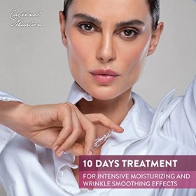 Sérum à lAcide Hyaluronique pur pour le visage, Réduit les Rides, a un Effet Hydratant et Régénérant, 10 flacons x 2 ml, Ger