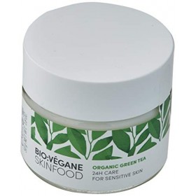 Bio?: Végane Skinfood Bio Thé Vert&nbsp;&nbsp;Soin 24&nbsp;h pour peaux sensibles, végétalien, certification natrue, cosmétique naturel pou