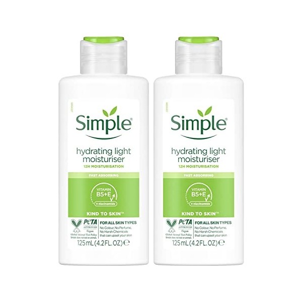 Simple Hydratant peau claire Lot de 2 125ml 