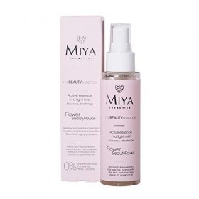 Miya Cosmetics Peony Light Active Mist pour le visage | 100 ml | Contient de lacide hyaluronique, de la vitamine B3 et de la