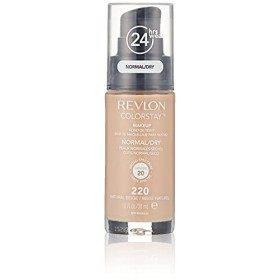 Fond de teint Revlon, ColorStay Longue Tenue, peaux normales à sèches, 24H tenue + soin, formule enrichie en acide hyaluroniq