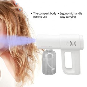Machine de Pulvérisateur de Nanomètre de Cheveux, Coiffure de Vapeur de Pulvérisateur de Lumière Bleue Rechargeable sans Fil
