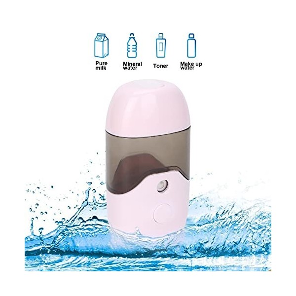 50ml Mini Vaporisateur Facial Hydratant Hydratant Portable USB Rechargeable Brume Pulvérisateur pour Visage, Maquillage Quoti