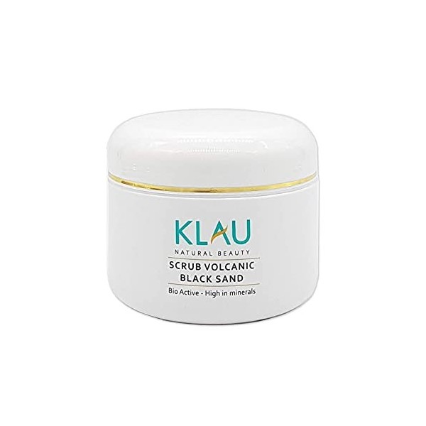 KLAU Gommage visage Bio au sable volcanique, régénérant, élimine les impuretés - Ingrédients naturels - 200 ml