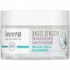 lavera Basis Sensitiv Crème de nuit apaisante - Cosmétiques naturels - Végétalien - Aloe vera bio et huile damande bio - Hyd