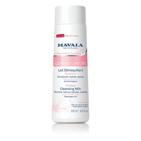 Mavala - Lait Démaquillant Caresse Clean & Comfort - Dermo-Nettoyant Visage et Yeux - Hydrate et Apaise - Mauve et Eau des Al