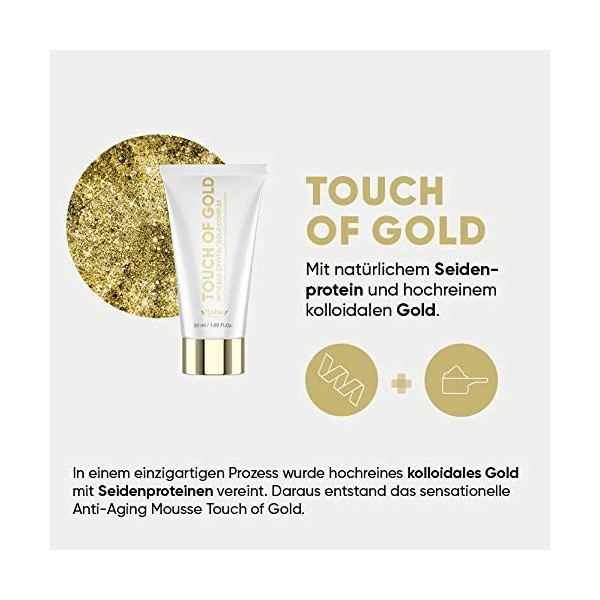 Vitabay Touch of Gold 20 PPM 50ml - Crème anti-âge à lor colloïdal et à la soie - Contre les rides & les taches de vieilless