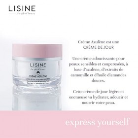 Crème de Jour Azulène Adoucissante 50 ml - Soin Visage pour Peaux Sensibles et Couperosées - avec Azulène, Extraits de Camomi