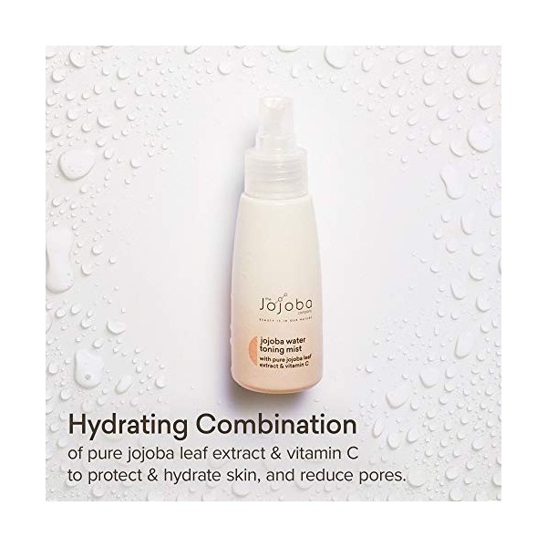 The Jojoba Company Jojoba Water Toning Mist, Hydrating Face Mist Boosts Skin Radiance for a Dewy Look, Repairs Skin Barrier, 