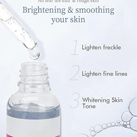 30 Ml de Sérum Blanchissant à Lacide Kojique, Sérum Hydratant au Collagène pour le Visage, Traitement Anti-âge, Hydratant, A