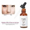 Collagen Serum Collagen 30ml, peau visage hydratante pour le visage et le corps avec du collagène pur anti vieillissement plu