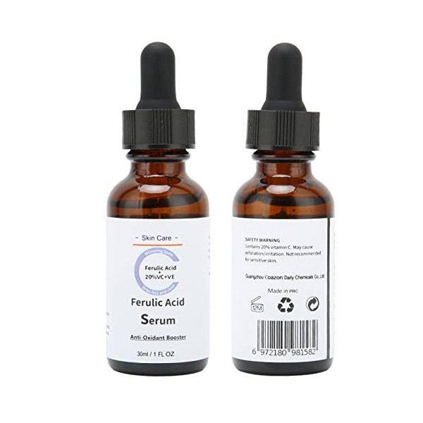 Sérum pour le Visage, Sérum à Lacide Férulique, Sérum à la Vitamine C à la Vitamine E, Sérum pour la Réparation Hydratante é