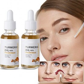 Lot de 2 Sérum correcteur de taches sombres au curcuma,Sérum réparateur de taches sombres,Sérum de blanchiment du visage,Séru