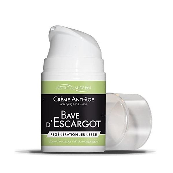 INSTITUT CLAUDE BELL - Soin Visage - Crème Anti-âge à la Bave dEscargot - Flacon Airless - 50mL