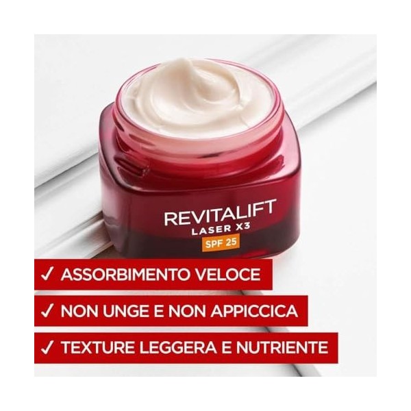 LOréal Paris Soin anti-âge régénérant FPS 20 Revitalift Laser X3 - Le pot de 50 ml