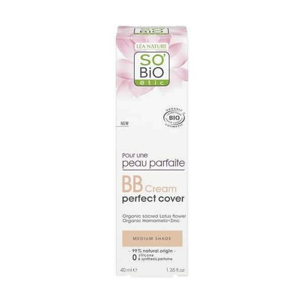 SoBio Étic BB crème perfectrice, Médium, Pour une peau parfaite 40 ml