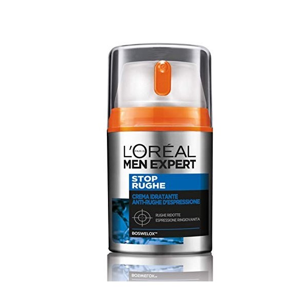 LOréal Paris - Crema Idratante Per Uomo Anti Rughe Di Espressione Stop Rughe Men Expert 50Ml