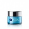 NIVEA Hydra Skin Effect Wake-Up Day Gel 50 ml , gel léger pour le visage chargé dacide hyaluronique, hydratant à base de ge