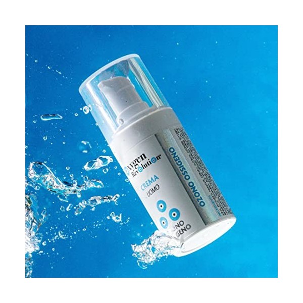 OXYGEN REVOLUTION Crème pour homme nutriant à base doxygène et ozone avec acide hyaluronique et Collagène, hydratant, riche 