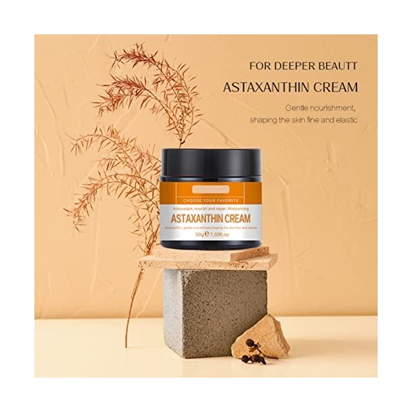 Crème pour le Visage à Lastaxanthine Anti-âge Hydratante Hydratante à Absorption Rapide Blanchissant Antioxydant Réduire les