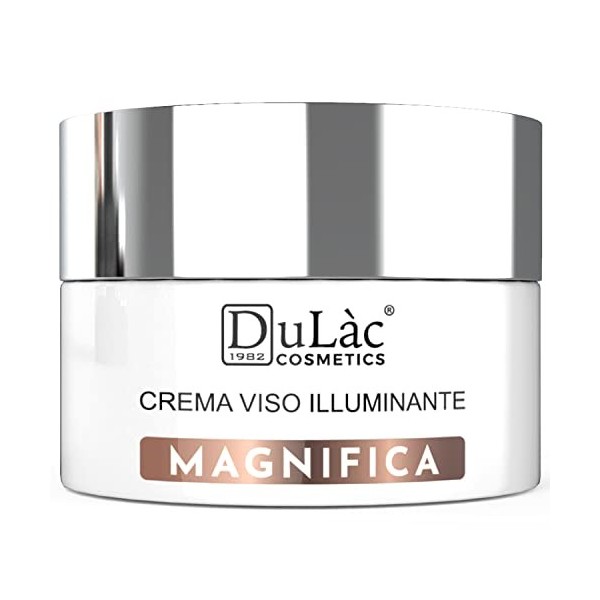 Crème Hydratante Visage et Illuminatrice pour Femme Dulàc MAGNIFICA riche en Acide Hyaluronique, Vitamine C, Acide Alpha Lipo