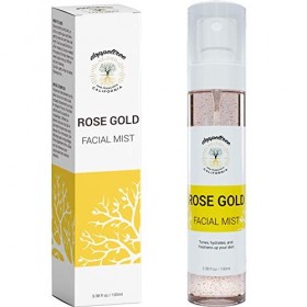 Spray visage hydratante à lEau de rose bio par Doppeltree - Tonique visage naturel acide hyaluronique avec hamamélis - Formu