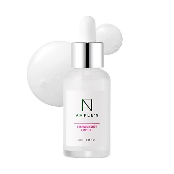 Coreana AMPLE:N Ampoule Céramide Shot 1.01 fl. oz.  30 ml - Sérum facial hydratant ultime hautement concentré pour peau sèch