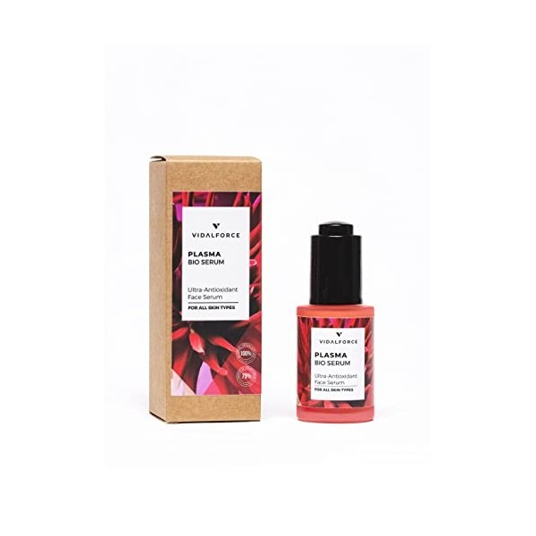 PLASMA. Sérum pour le visage contenant 4% de Rétinol Naturel Bakuchiol , 15% de Niacinamide et 24 ingrédients Actifs tels qu