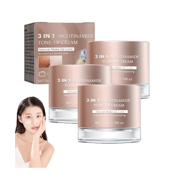 3-In-1 Brightening Cream - For Flawless Radiant Skin, Ellen Ella 3-In-1 Tone Up Cream, Ellen Ella Nicotinamide Tone Up Cream,