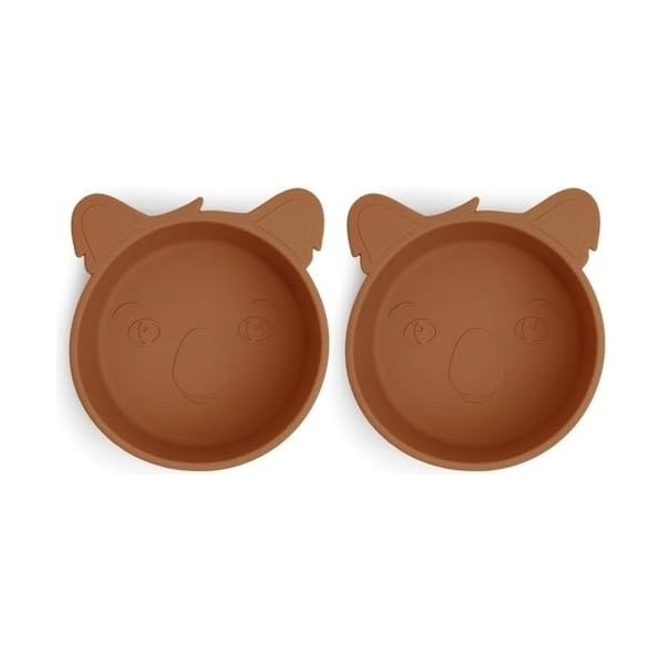 Nuuroo - Alex Silicone Deep Plate 2-Pack Koala - Caramel Café