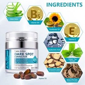 Élimine les taches sombres pour le visage et le corps, correcteur de taches noires pour homme et femme avec arbutine et niaci