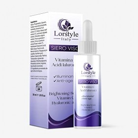 Lorstyle Sérum à la Vitamine C et à lAcide Hyaluronique et à lAcide Férulique - avec effet Anti-taches Anti-âge Hydratant I