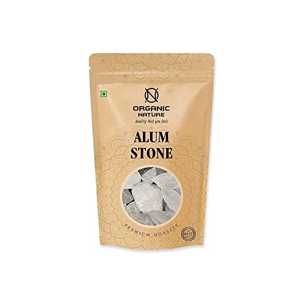 Green Velly Indian Organic Nature Alum Stone Fitkari 200 gm|Crystal White Stone| White Phitkari Stone Crystal
