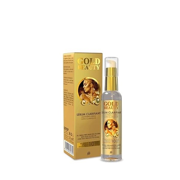 Serum clarifiant GOLD BEAUTY à lhuile précieuse de jojoba sans hydroquinone 