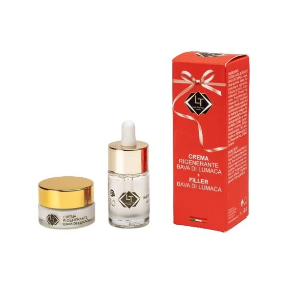 Crème régénérante à la bave descargot 15 ml + sérum combleur à la bave descargot 15 ml. à base de 2 Acides Hyaluroniques de