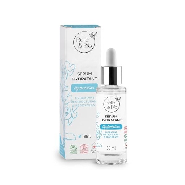 Belle&Bio Sérum Hydratant Spécial Peaux Sèches Certifié Cosmos par Ecocert 15 ml