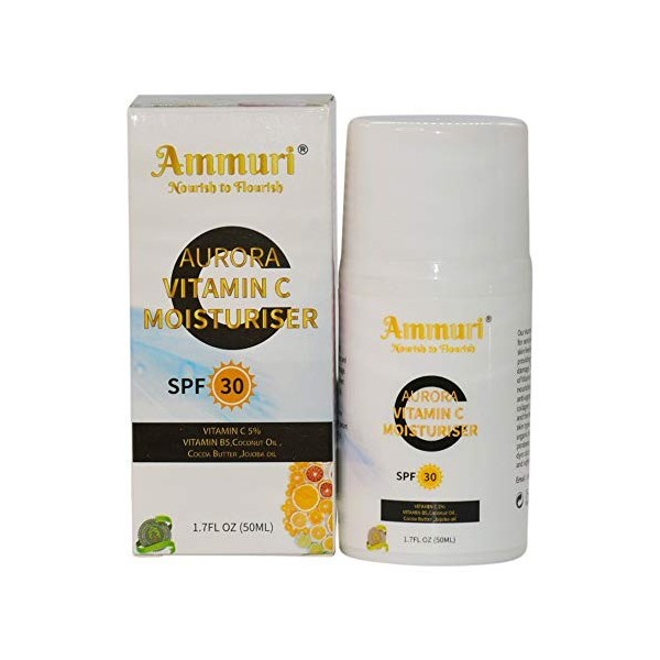 Aurora Vitamin C Day Cream Spf 30 Best Facial Moisturising Cream Skincare Hyaluronic Acid For Anti Ageing & Anti Wrinkles