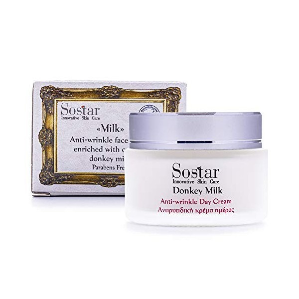 Sostar Crème Visage Anti-Rides Au Lait Dânesse - Crème Visage Intensive Naturelle Anti-Age Réduisant Les Signes De Vieilliss