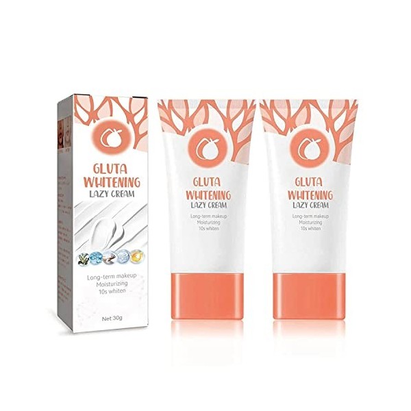 Orange Exfoliating Whitening Gel, Orange Exfoliating Gel Face Whitening, Gluta Whitening Lazy Cream Korean, Gluta Whitening C