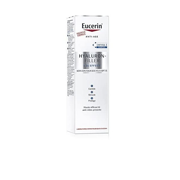 Eucerin Hyaluron-Filler + 3x Effect Soin Contour des Yeux SPF15 15 ml