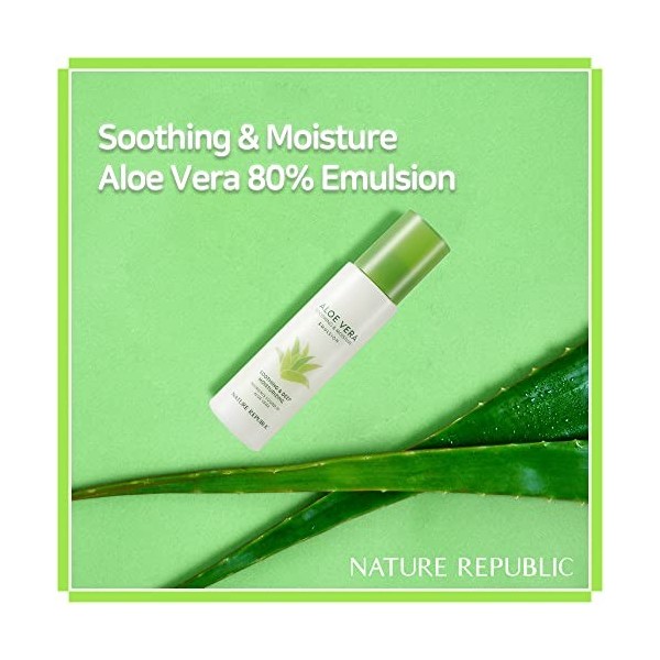 Nature Republic Soothing & Moisture Aloe Vera 80% Emulsion, 160 Gram