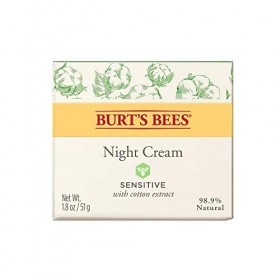 Burts Bees Crème de Nuit pour Peaux Sensibles 51&nbsp;g