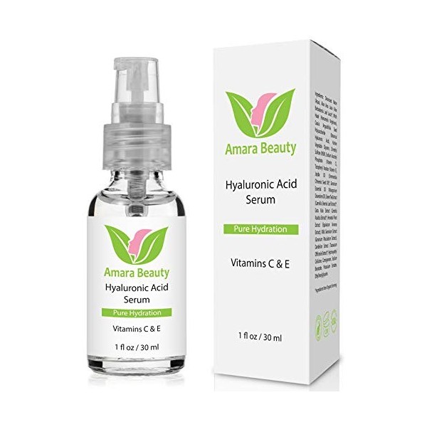 Sérum Acide Hyaluronique pour le Visage avec Vitamine C & E - 30 ml