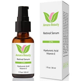 Retinol Sérum 2,5% avec Acide Hyaluronique et Vitamine E - 30 ml